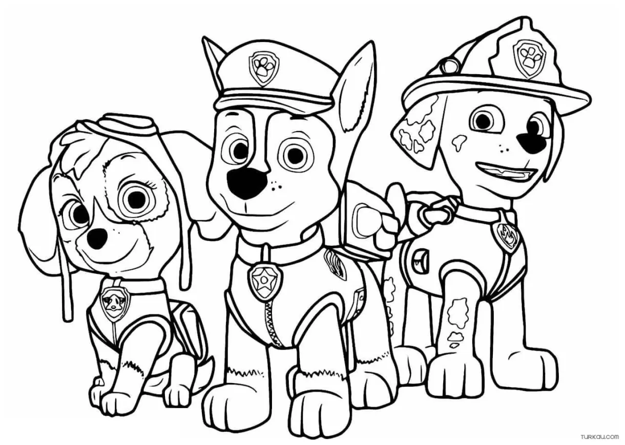 Car Paw Patrol Coloring Page » Turkau