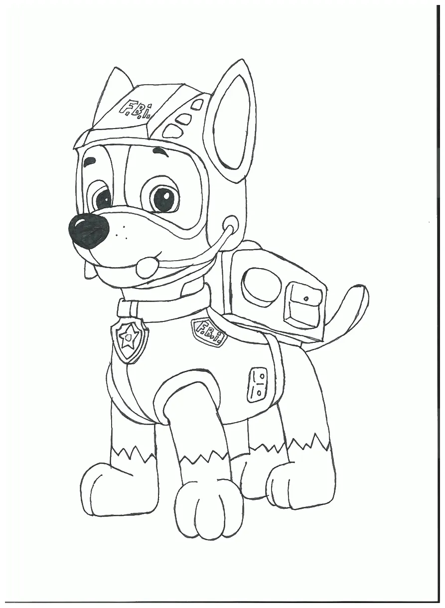 Paw Patrol Coloring Page - Coloring Home