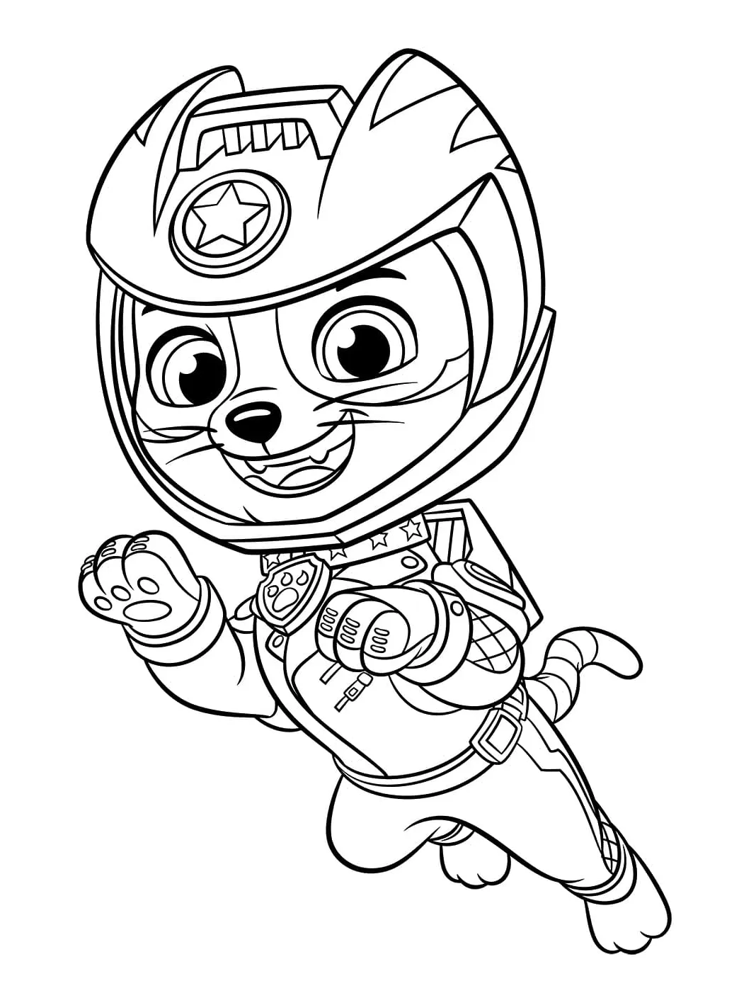 Mighty Pups Paw Patrol Coloring Page - Printable Coloring Pages: Free