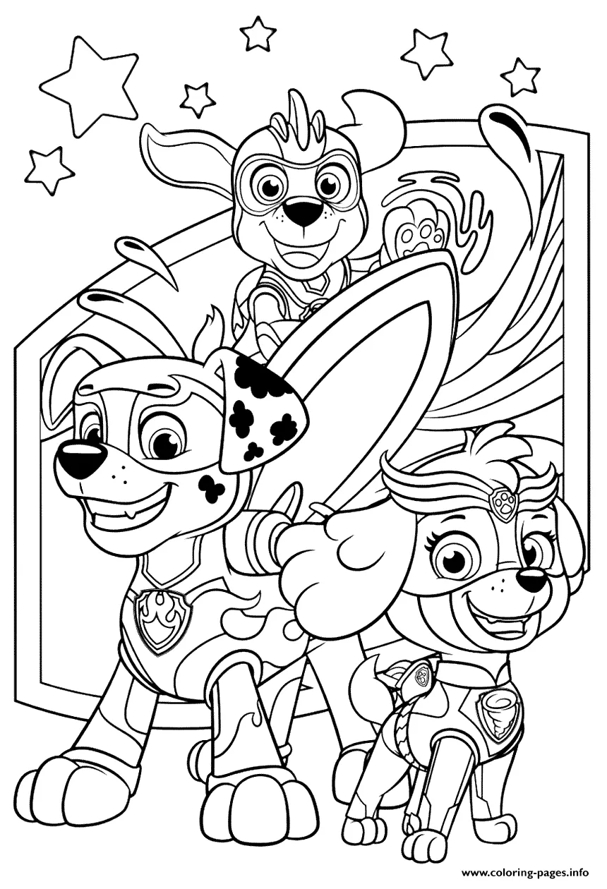 Paw Patrol Coloring Pages Of The Pups Coloring Pages
