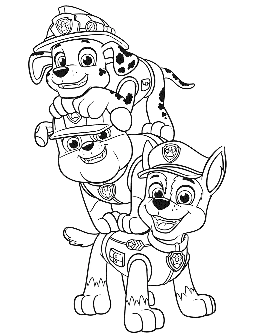 Funny Paw Patrol Pups Page For Kids Coloring Pages - Coloring Cool