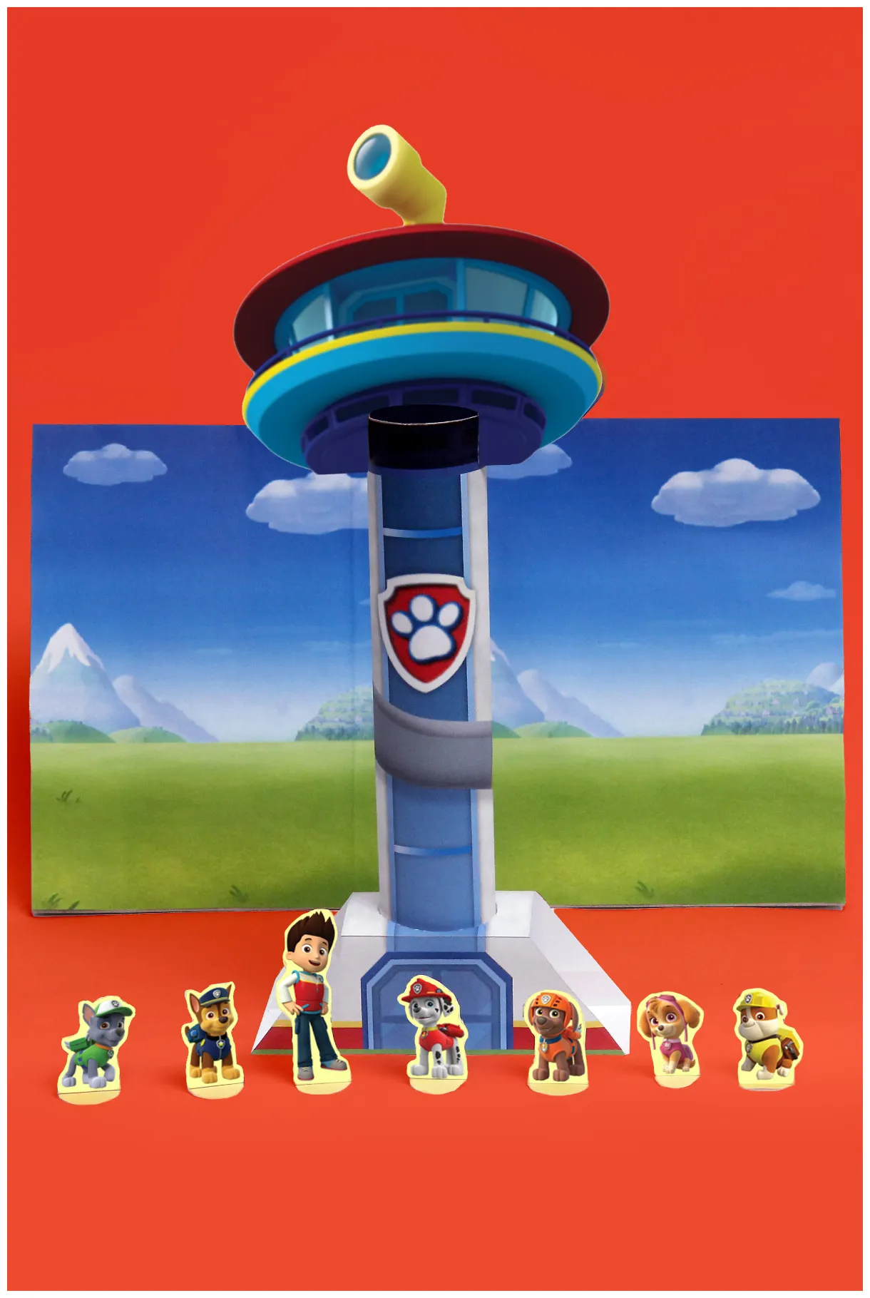 Printable paw patrol tower