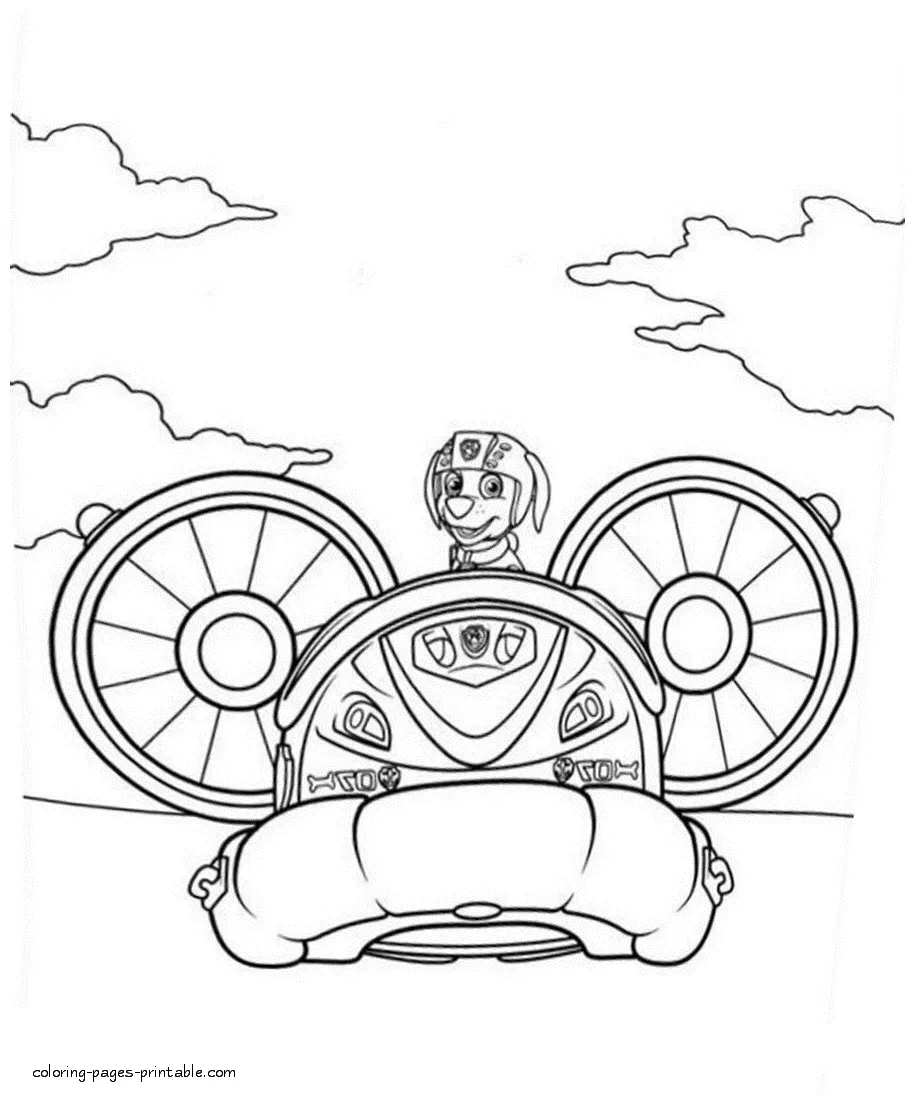 Paw patrol lookout tower coloring page coloring pages