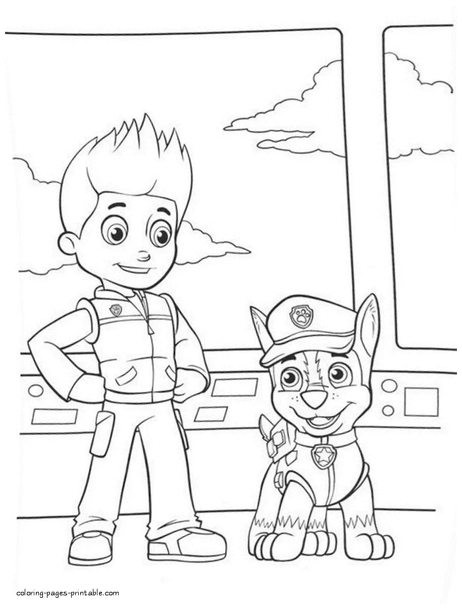 Paw patrol tower printable coloring pages coloring pages