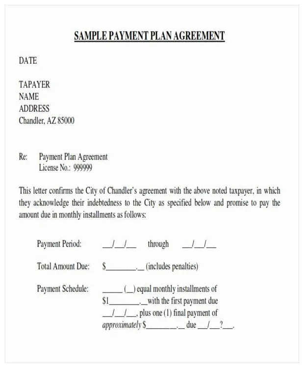 Installment payment contract template luxury 10 sample payment plan