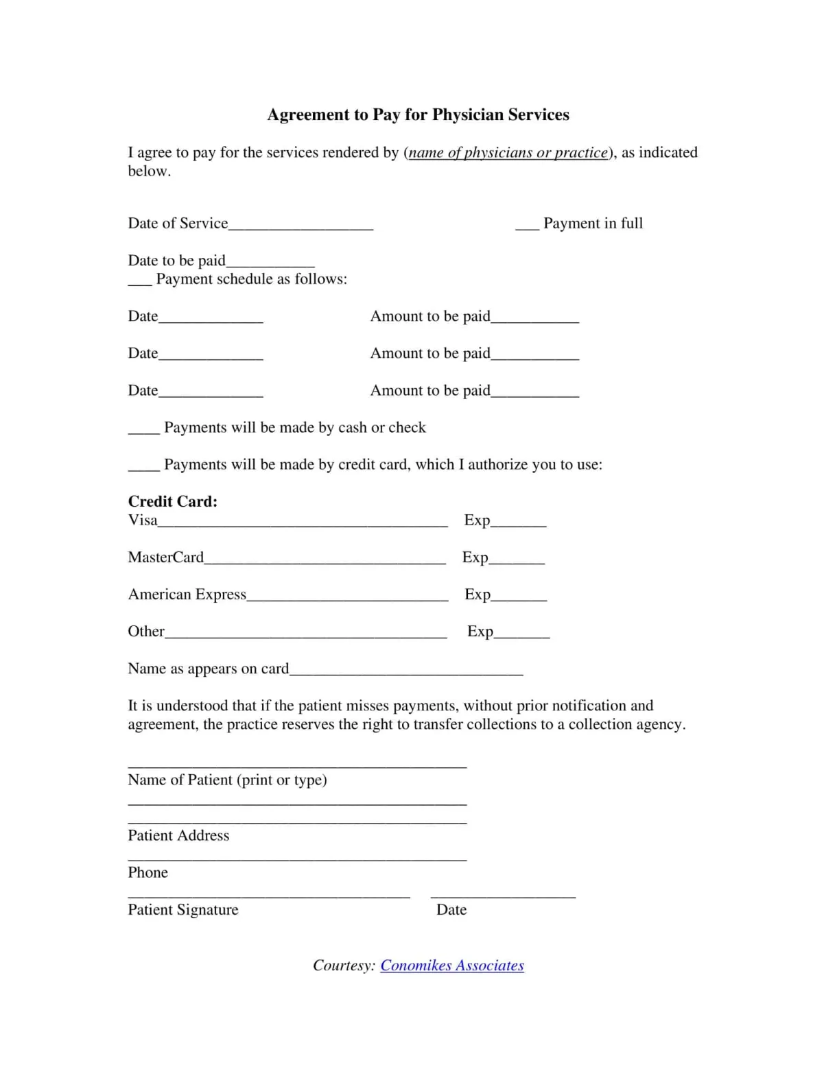 Free printable payment agreement templates [pdf, word]