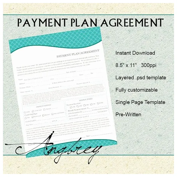 Payment plan agreement