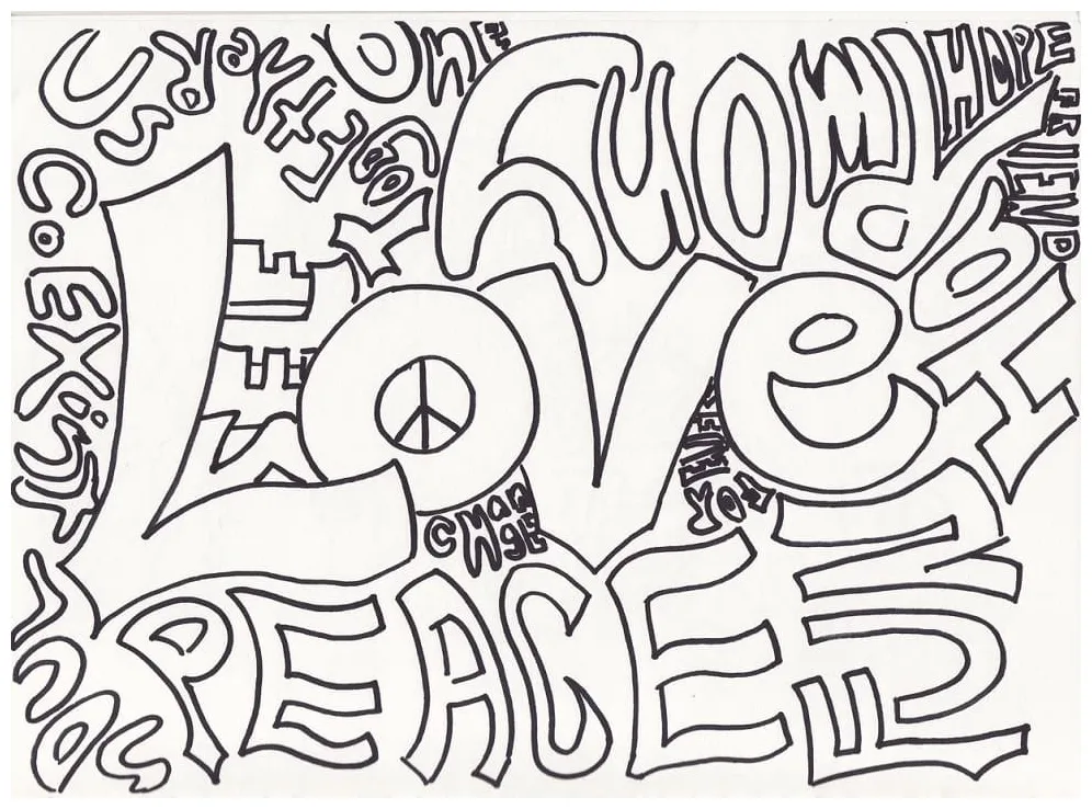 Balloons peace coloring page free printable coloring pages for kids