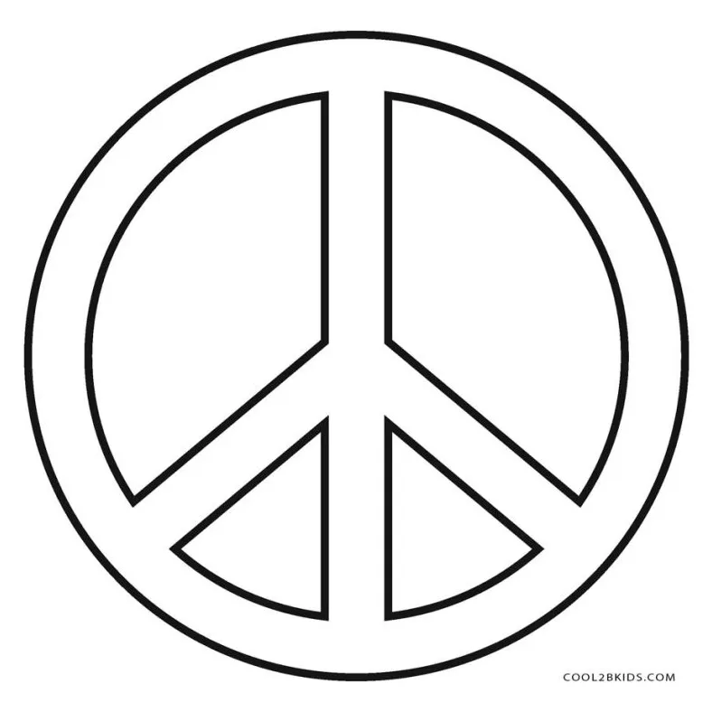 Peace sign hand coloring pages coloring pages