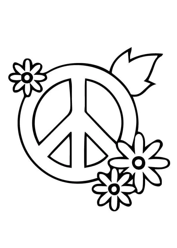 Peace sign 1 coloring page free printable coloring pages for kids