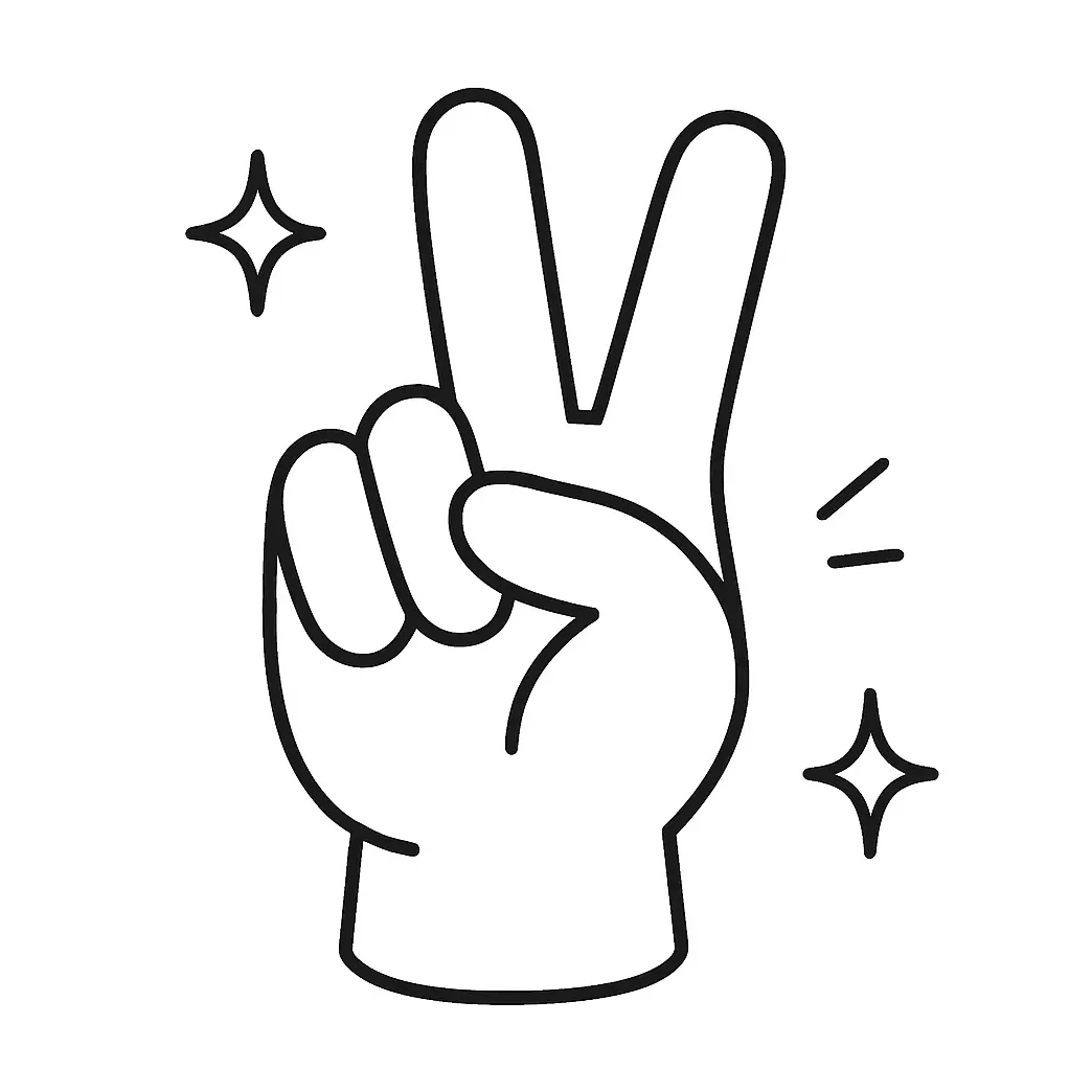 Peace sign bold and easy coloring pages