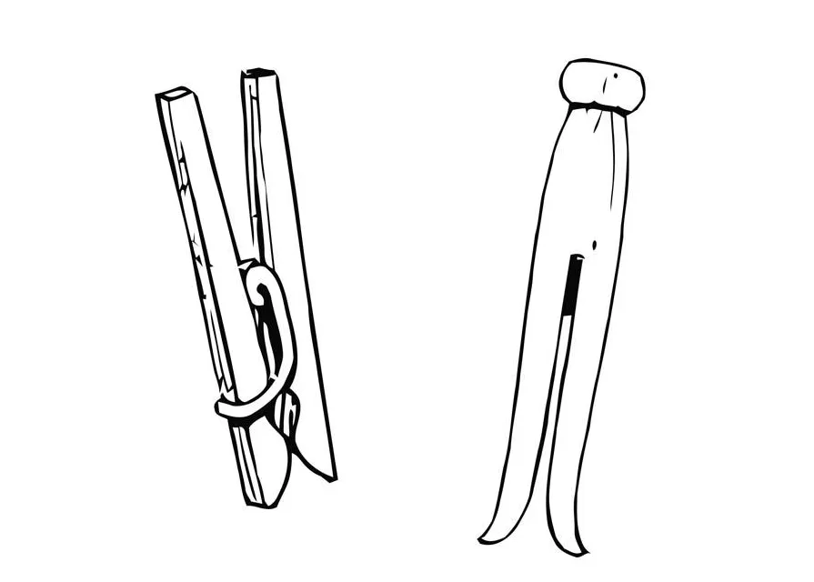 Coloring Page clothes peg - Free printables - Img 18764