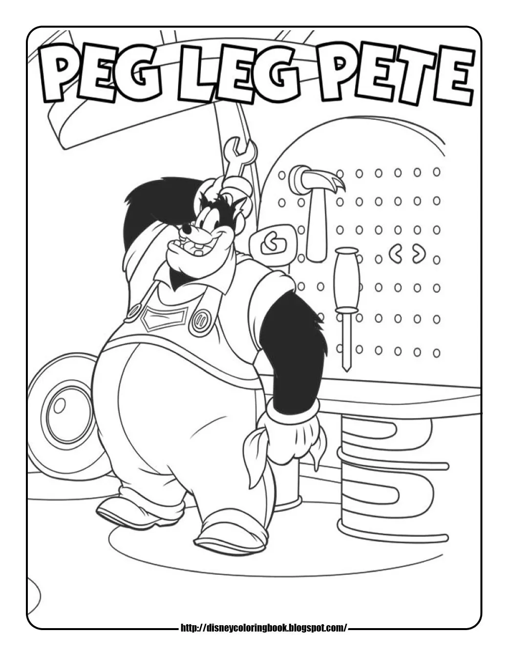 Peg Leg Pete Coloring Coloring Pages