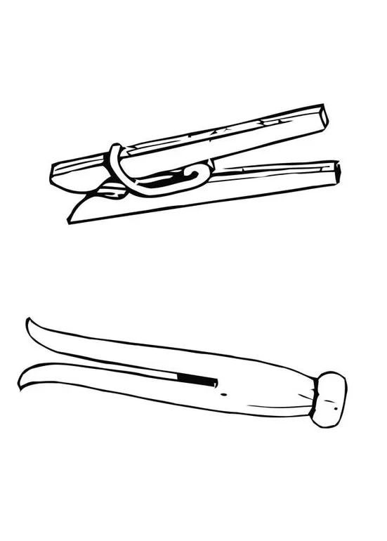 Coloring Page clothes peg - Free printables - Img 18764
