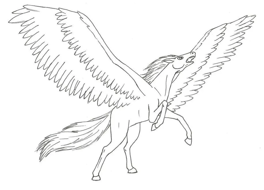 Pegasus coloring pages & books 100% free and printable!