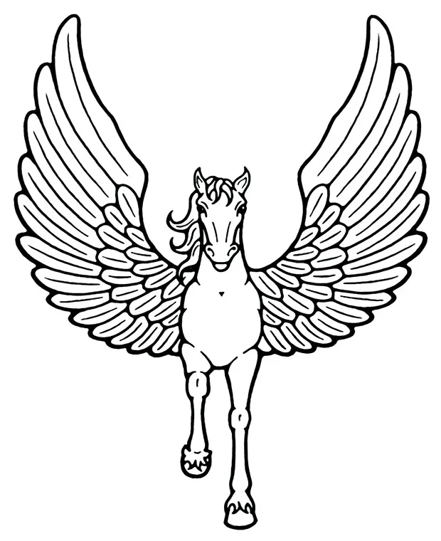 Print pegasus coloring sheet