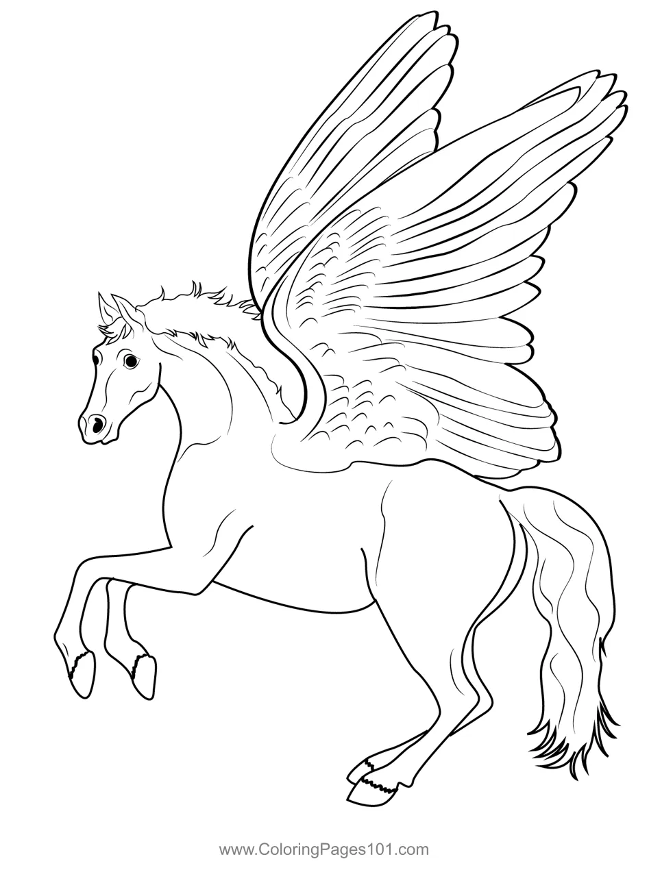 Pegasus 7 coloring page for kids free pegasus printable coloring