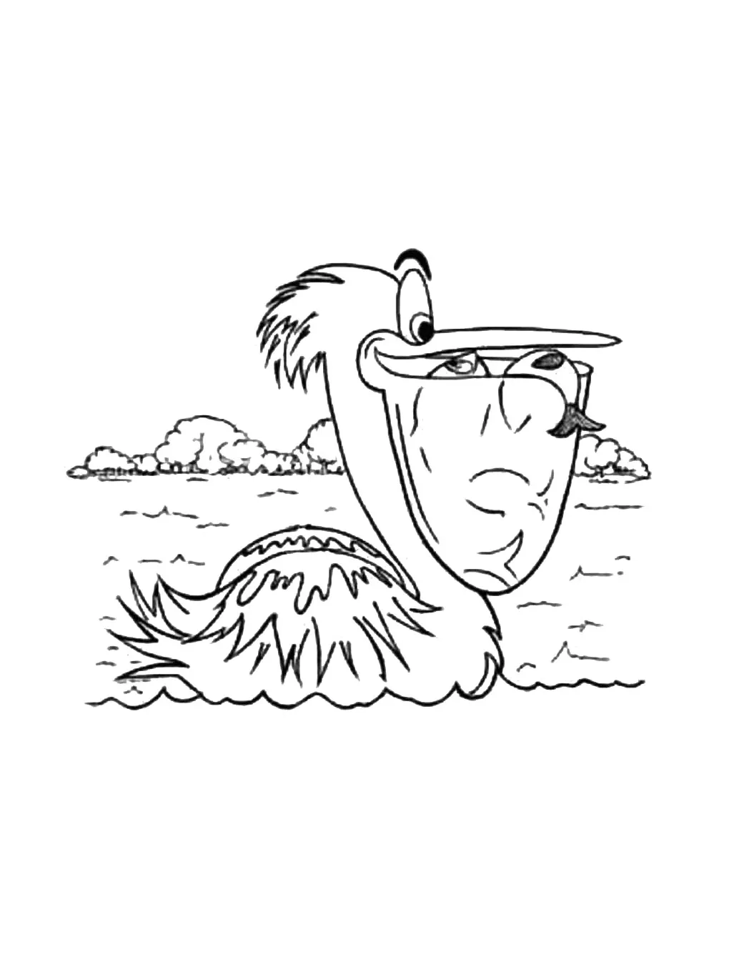 Pelican coloring page