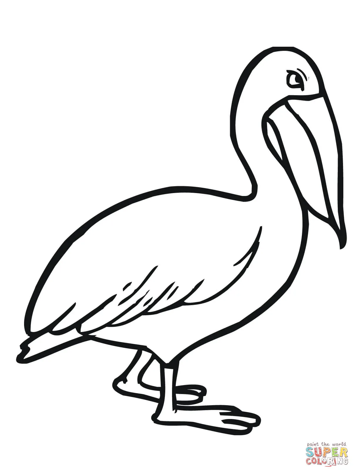 Walking Pelican coloring page | Free Printable Coloring Pages