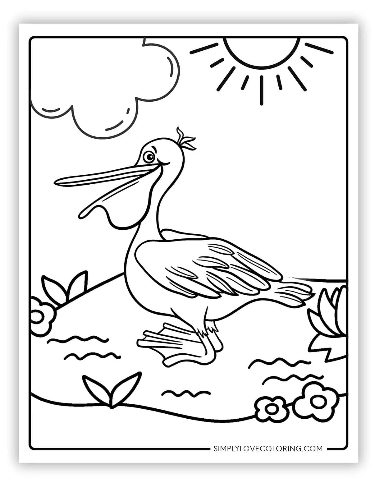 Pelican coloring pages free pdf printables simply love coloring