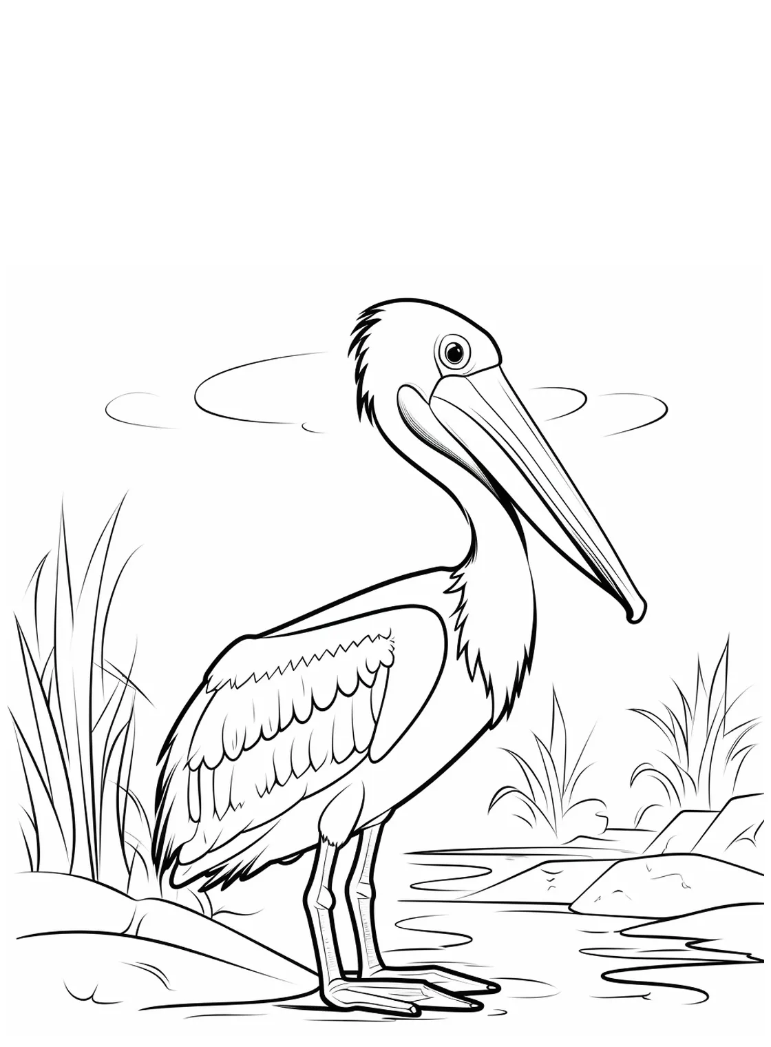 A cute pelican coloring page free printable coloring pages