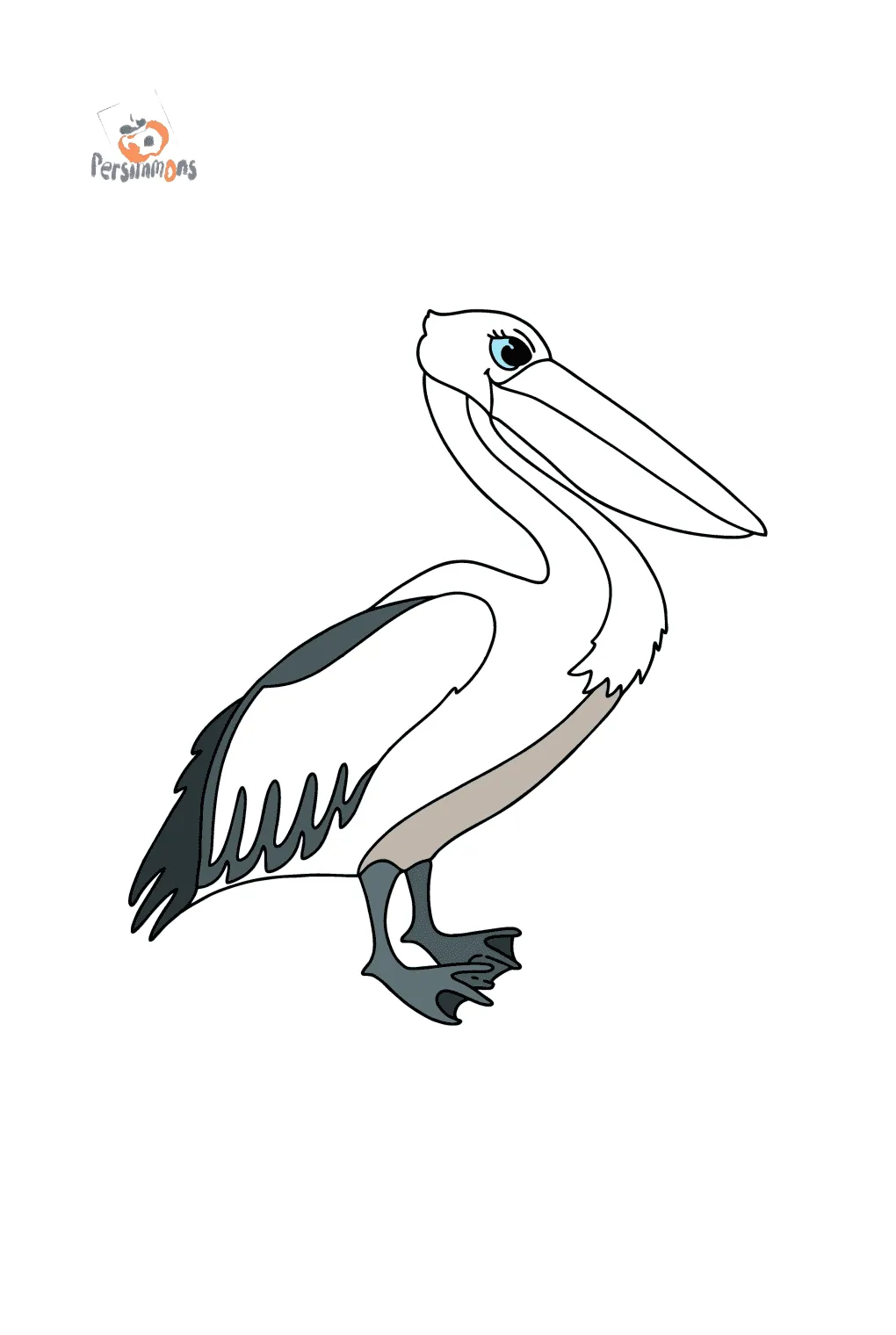 Pelican сoloring page for kids ♥ online and print for free!