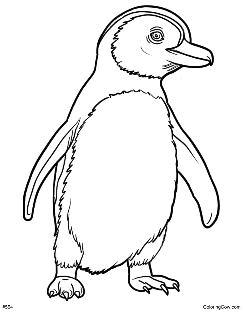 Emperor penguin coloring page printable coloring page