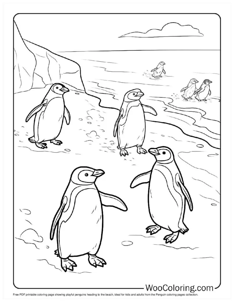 100+ penguin coloring pages free pdf to print woo coloring
