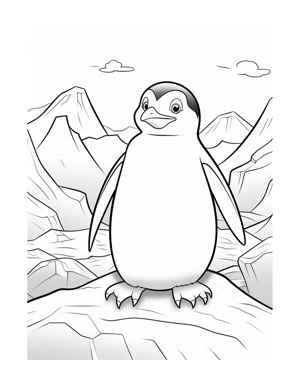 African Penguin Coloring Page - Download Free Printable