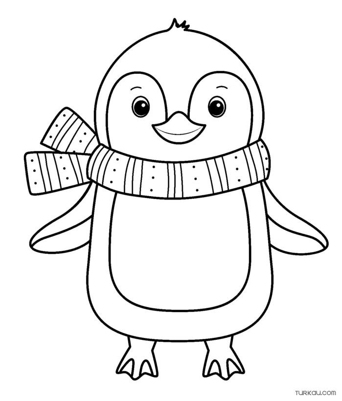 Penguin Coloring Page » Turkau