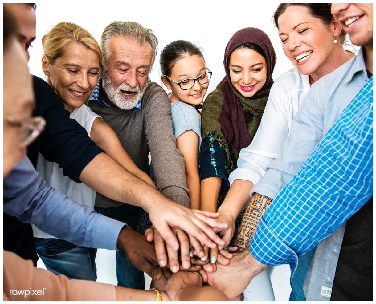 Happy diverse people united together premium by rawpixel