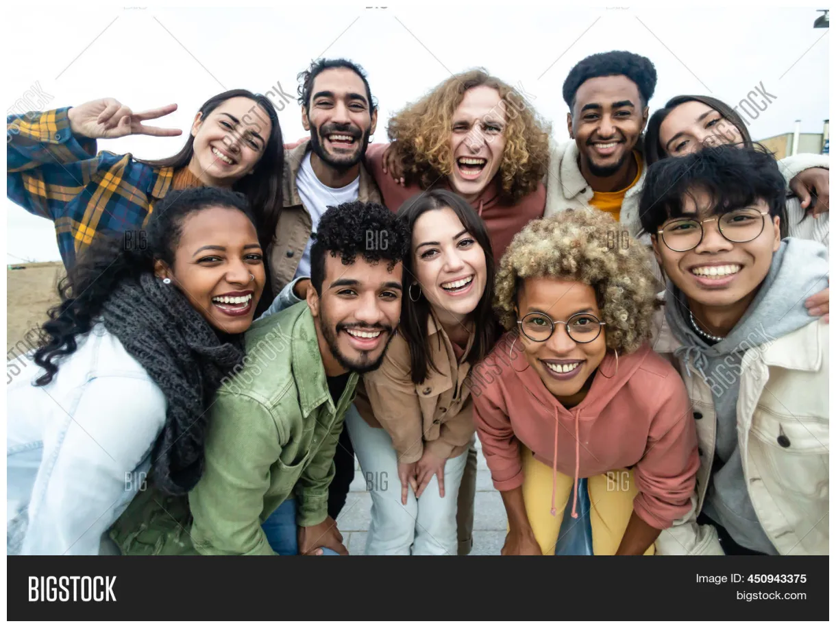 Happy community people