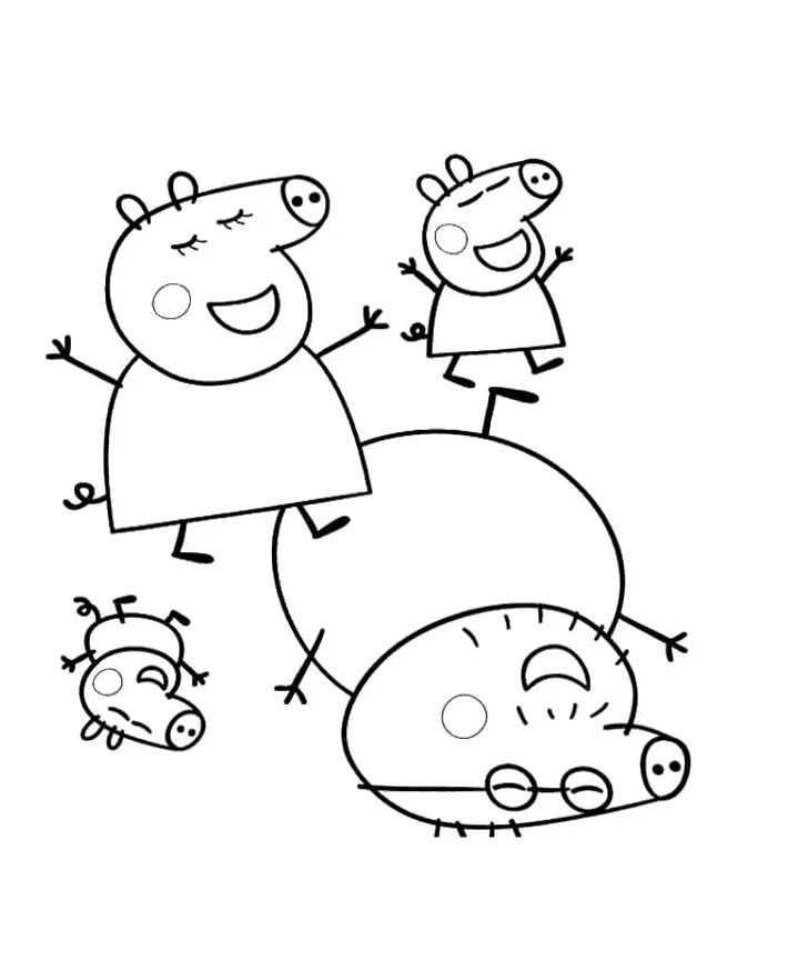 Happy Peppa Pig Family