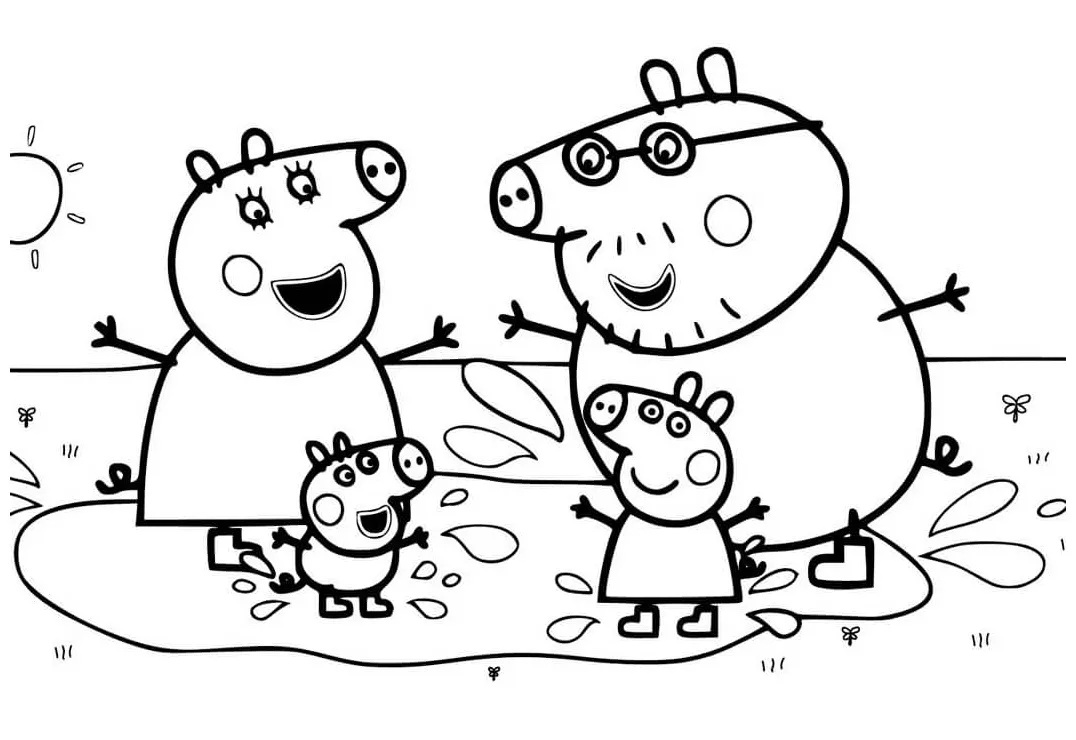 Peppa Pig Family Having Fun