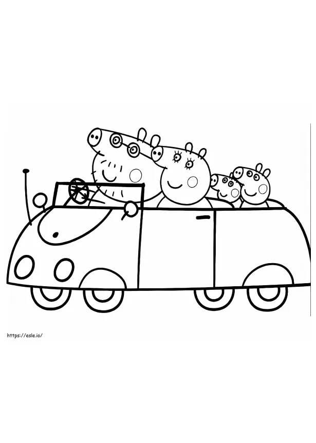 The Peppa Pig Family coloring page