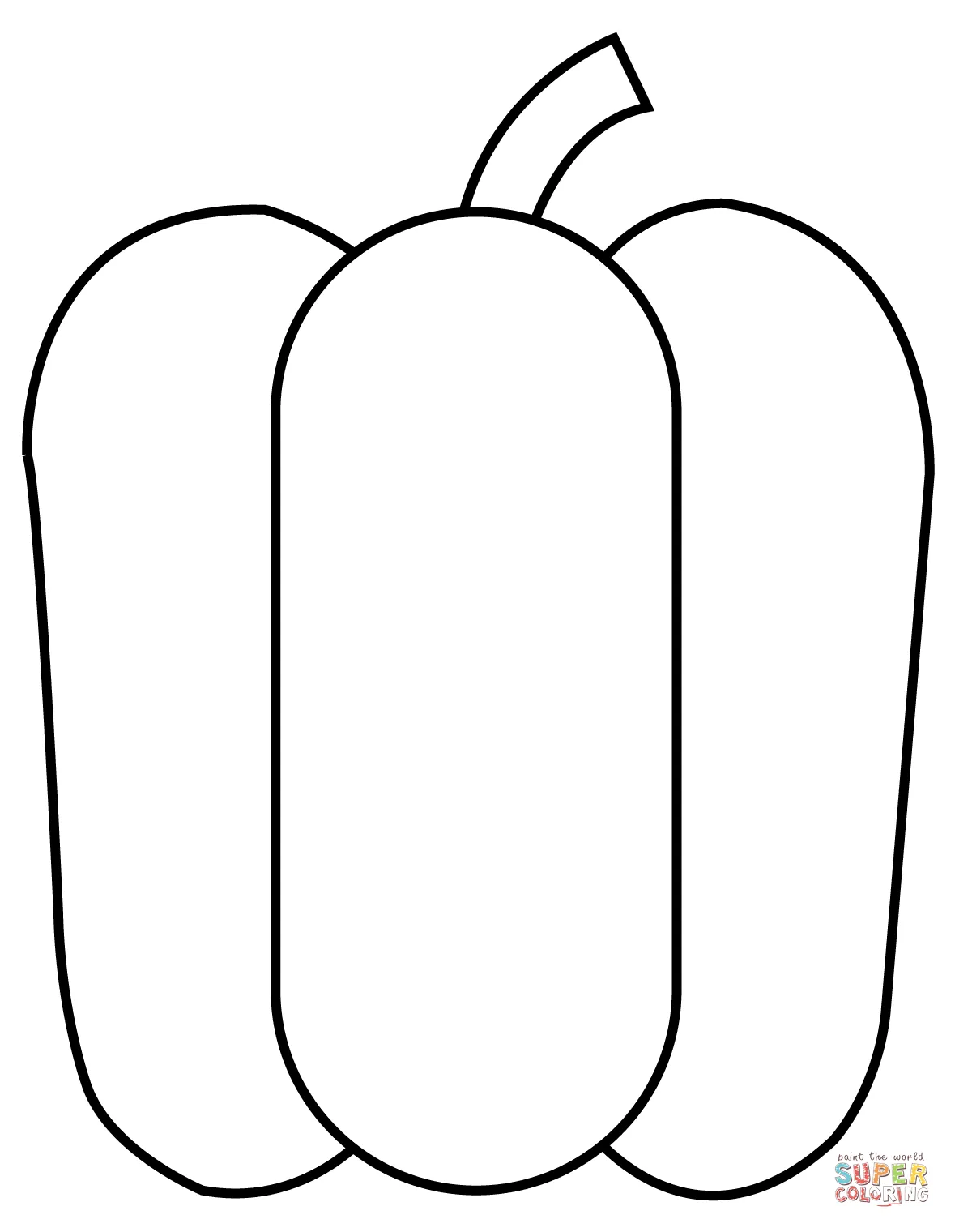 Bell pepper coloring page