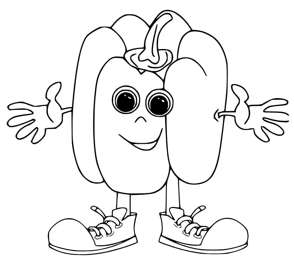 Bell pepper coloring pages coloringlib