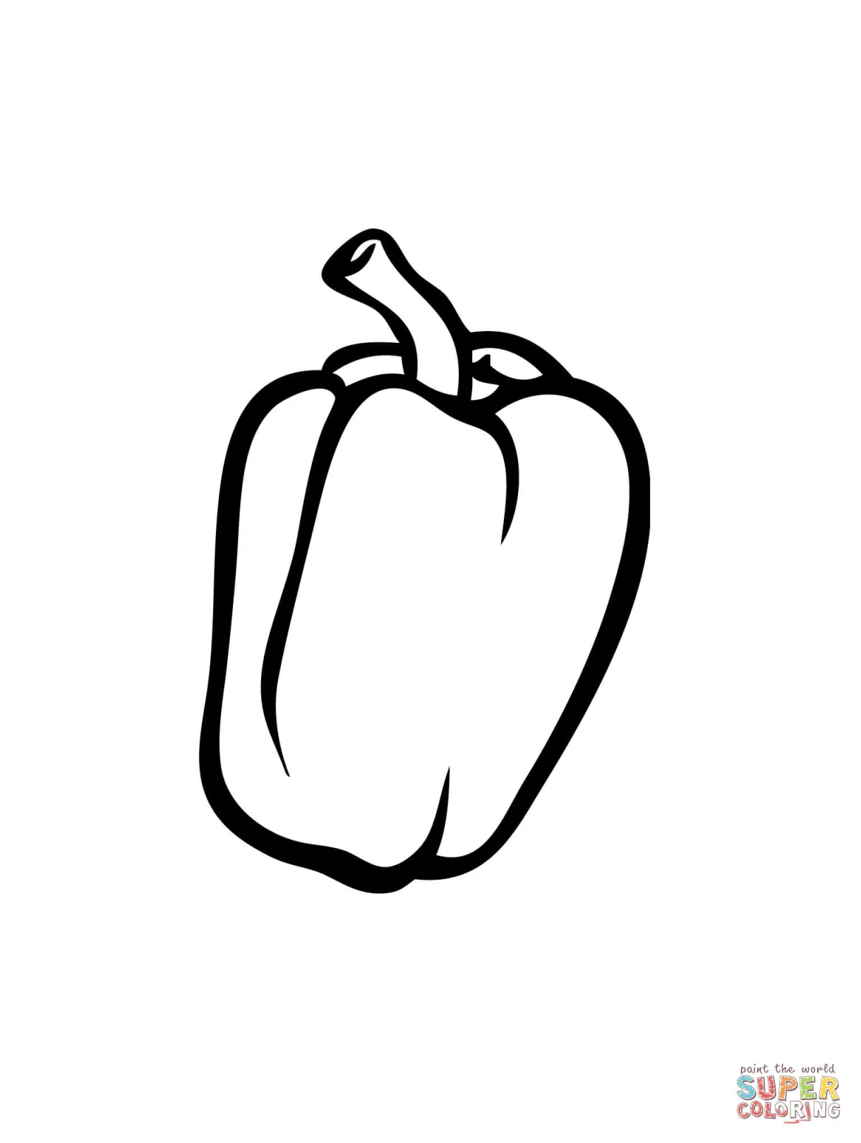 Bell pepper coloring page