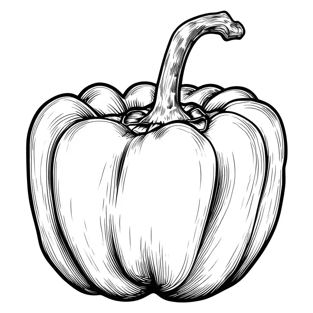 Bell pepper coloring page lulu pages
