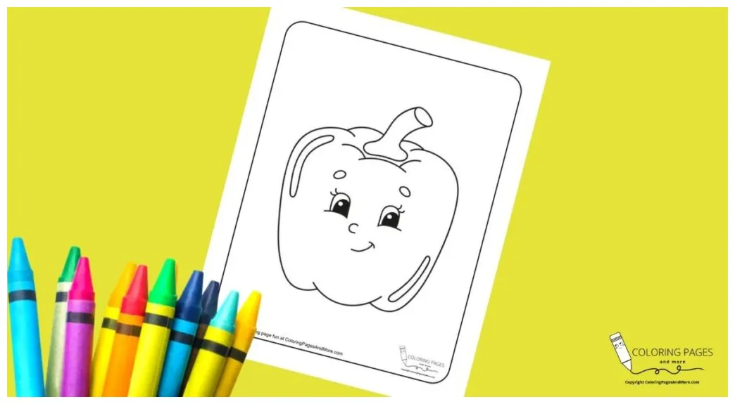 Free bell pepper coloring page coloring pages and more printable coloring page