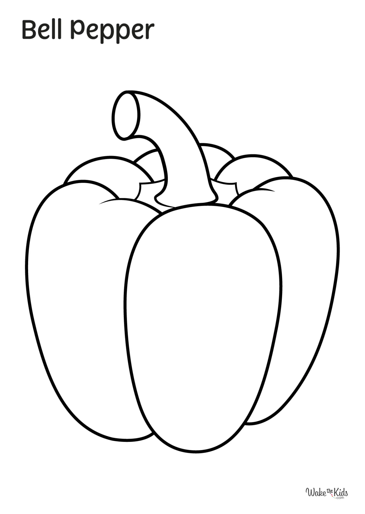Bell pepper coloring pages free printable pdfs wakethekids