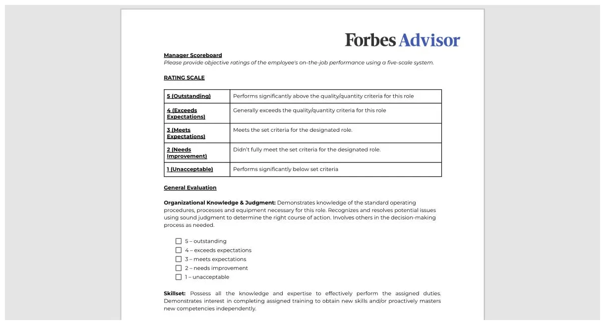 Performance Review Template & Examples (2023) (2023)