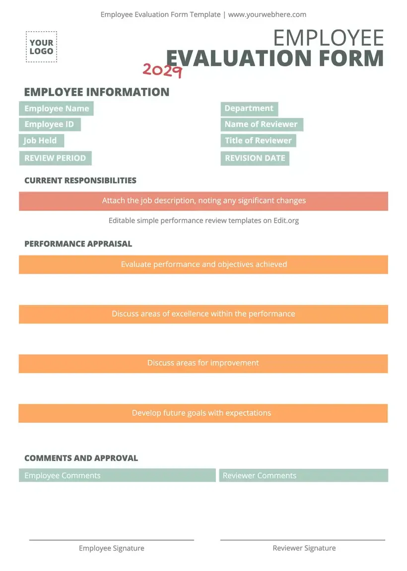 Free Employee Performance Review Templates