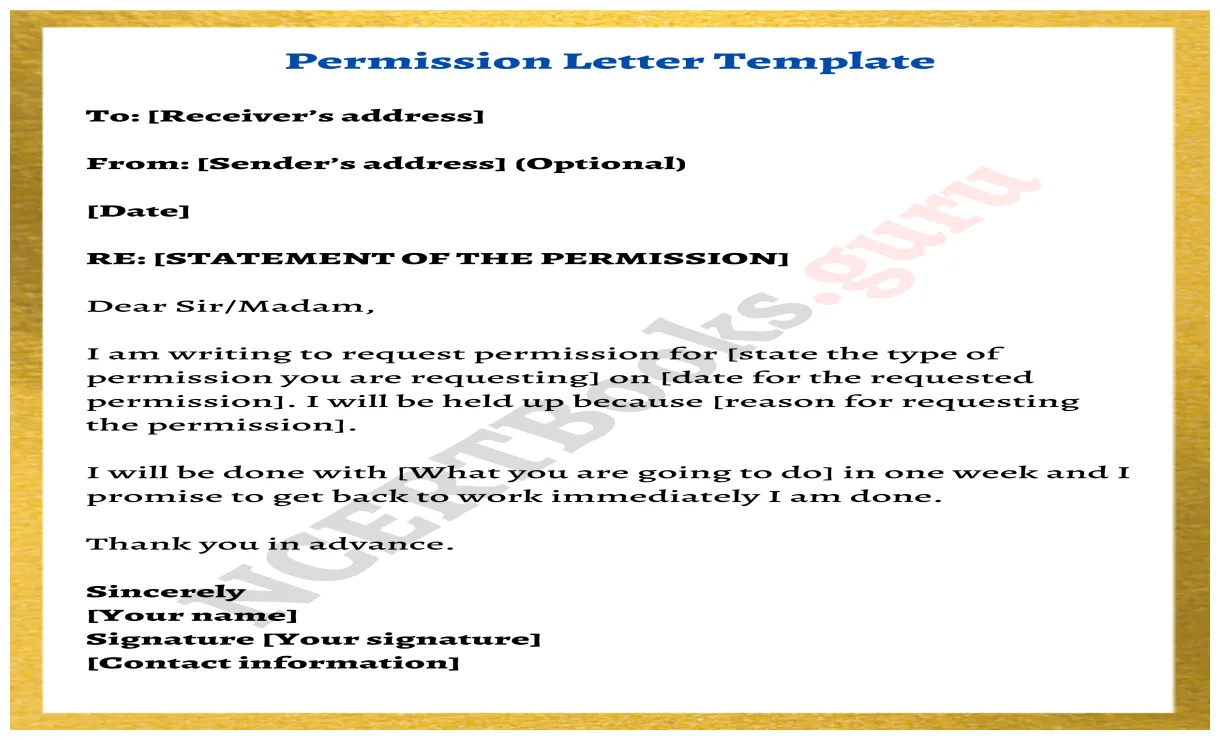 Permission letter format, samples, templates, how to write, 46% off