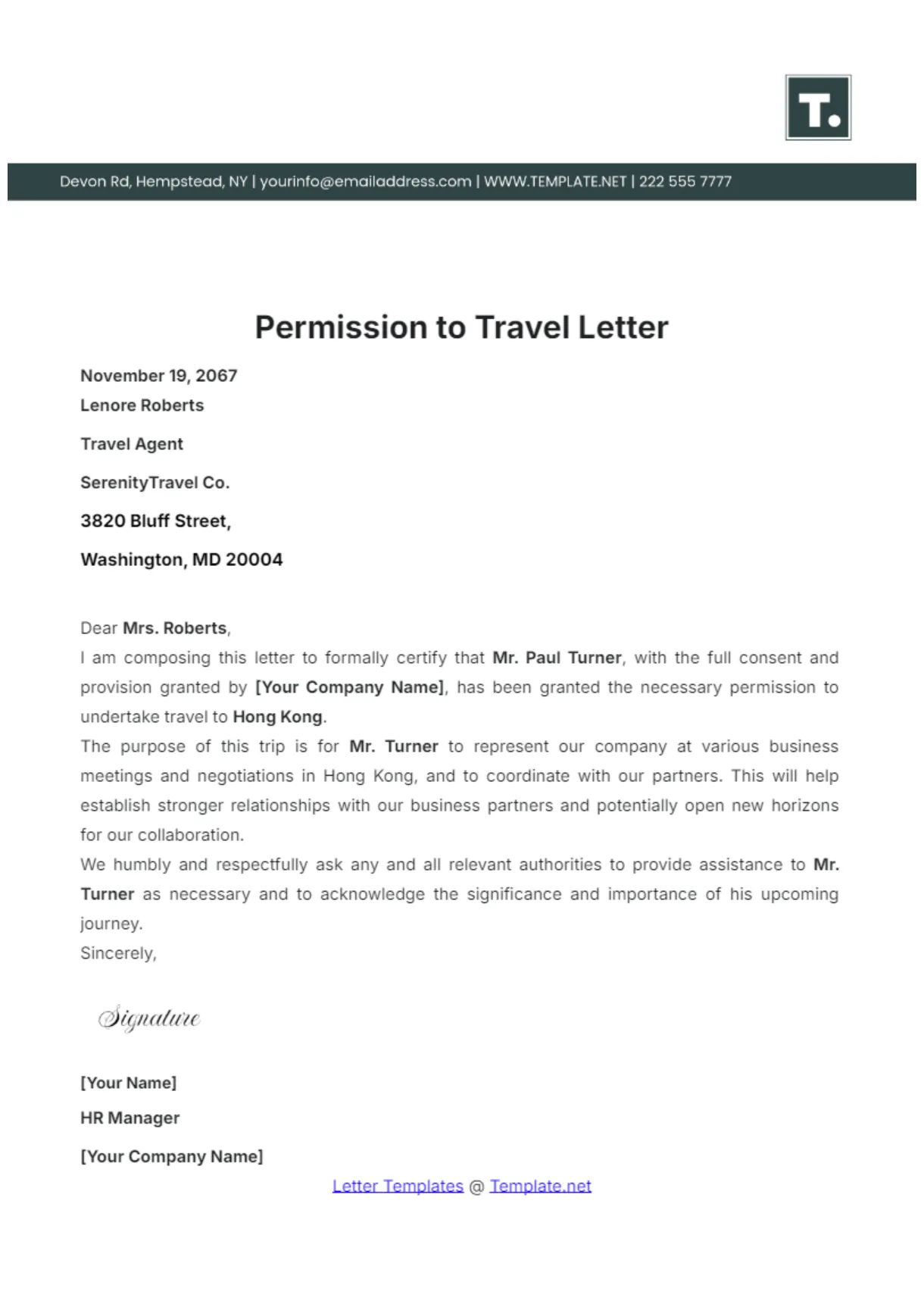 Free template to edit online