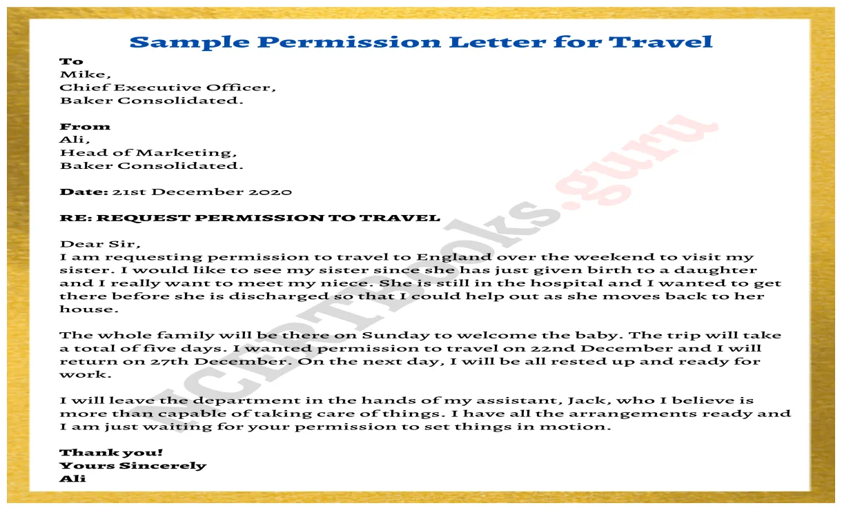 Permission letter format, template, ex how to write a letter of printable coloring page