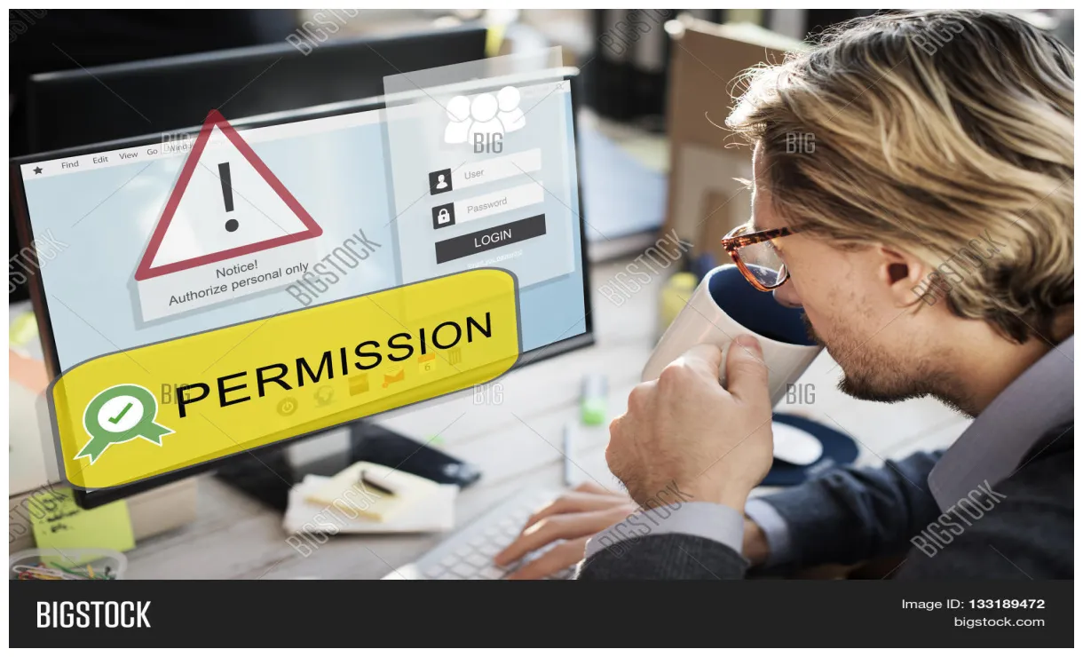 Permission permitted & free trial bigstock
