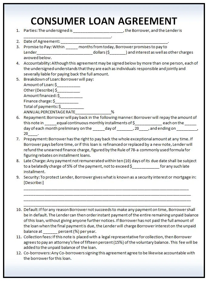 Free printable form generic