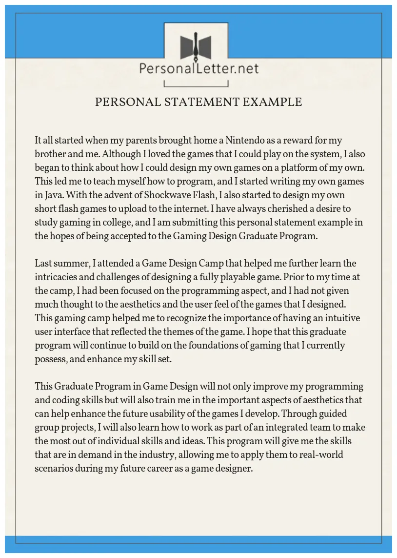 Choose our service for writing a personal statement