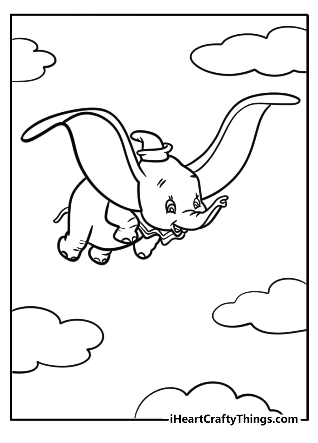 Drawing peter pan in flight coloring page